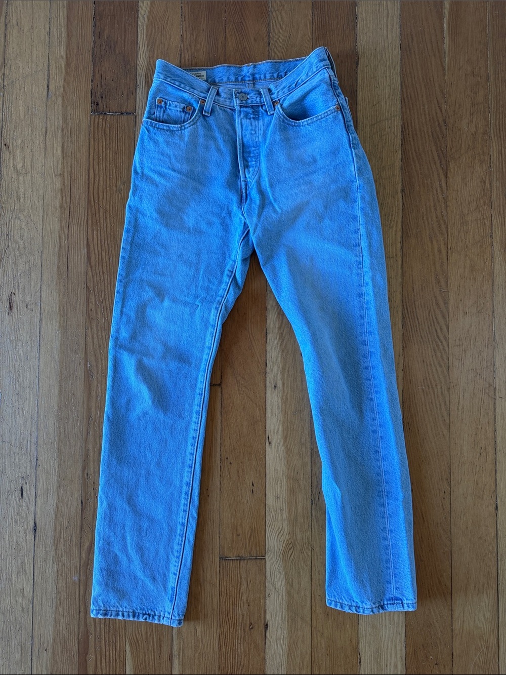 Levi’s 501 Women’s  Light Blue Jeans Straight Leg 25” x 30”